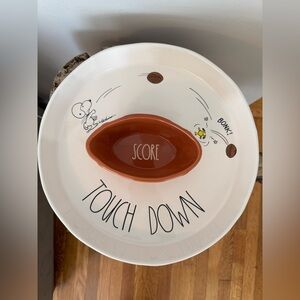 Peanuts X Rae Dunn 2 Piece 2025 Touch Down Score Bowl & Serving Platter